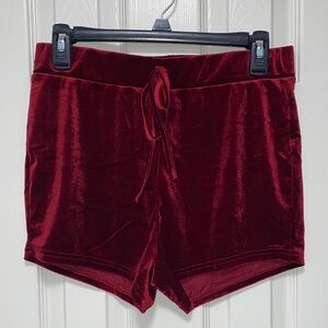Velvet Burgundy Women's Shorts
